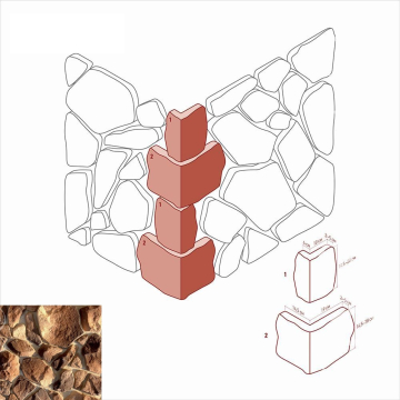 Искусственный камень 601-45 Рутланд угол 6,5-10 x 14,5-19 x 14,5-28 White Hills