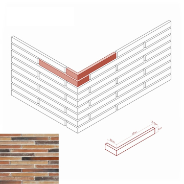 Искусственный камень 688-95 Дюрен брик Design Угол 8,5/33x4x1,7-2 White Hills