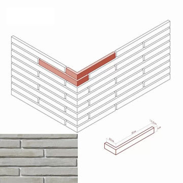Искусственный камень 689-15 Дюрен Брик Design Угол 8,5/33x4x1,7-2 White Hills