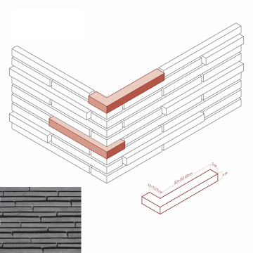 Искусственный камень 694-88 Реген брик 3D Design угол 6,7-7,5 / 32,5-33,5 (7 / 33) x 4 White Hills