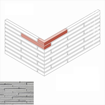 Искусственный камень 695-08 Бран брик 3D угол 6,7-7,5/32,5-33,5 (7/33) x 4 x 5 White Hills