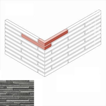 Искусственный камень 698-88 Бран брик 3D Design угол 6,7-7,5/32,5-33,5 (7/33) x 4 x 5 White Hills