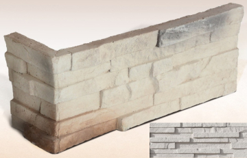 Искусственный камень Альберта 00 угловая 345x100x150x30 Ecostone
