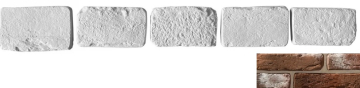 Искусственный камень Декоративный кирпич Тычок Мадрид 408 12.5x7-8x1,7 Leonardo Stone