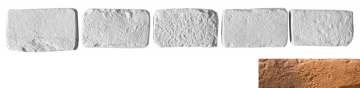 Искусственный камень Декоративный кирпич Тычок Мадрид 485 12.5x7-8x1,7 Leonardo Stone