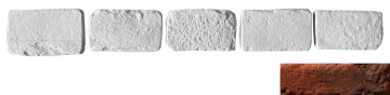 Искусственный камень Декоративный кирпич Тычок Мадрид 767 12.5x7-8x1,7 Leonardo Stone