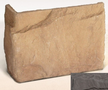 Искусственный камень Эдмонтон 131 угловая 60х210х150х30-40  Ecostone