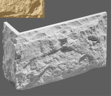Искусственный камень Угловой элемент Бретань 050 33,5/10x20x2.5 Leonardo Stone