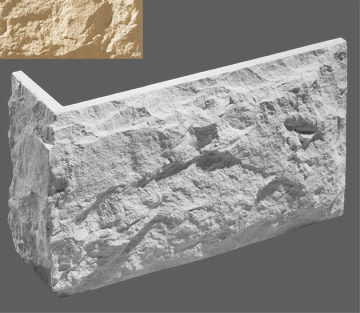 Искусственный камень Угловой элемент Бретань 051 33,5/10x20x2.5 Leonardo Stone