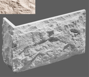 Искусственный камень Угловой элемент Бретань 404 33,5/10x20x2.5 Leonardo Stone