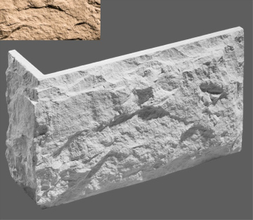 Искусственный камень Угловой элемент Бретань 933 33,5/10x20x2.5 Leonardo Stone