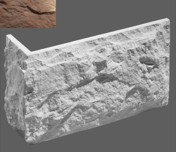 Искусственный камень Угловой элемент Капри 320 8,5/18,6x19,5x2,5 Leonardo Stone