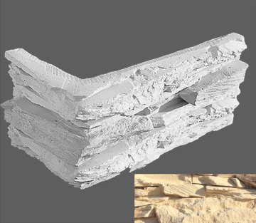 Искусственный камень Угловой элемент Леонардо 065 20/10x10x3,5 Leonardo Stone
