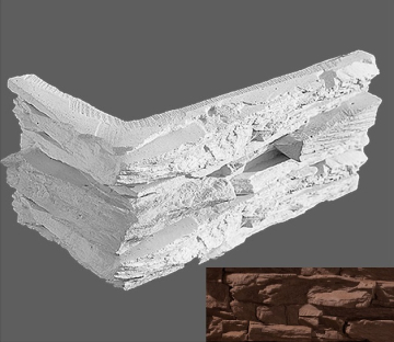 Искусственный камень Угловой элемент Леонардо 709 20/10x10x3,5 Leonardo Stone