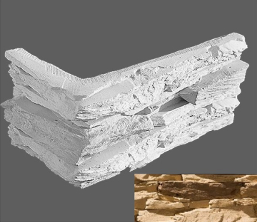 Искусственный камень Угловой элемент Леонардо 874 20/10x10x3,5 Leonardo Stone
