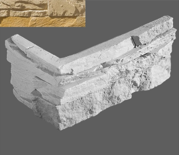 Искусственный камень Угловой элемент Луара 050/8,5x10x1,5 Leonardo Stone