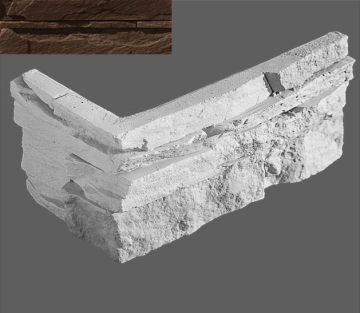 Искусственный камень Угловой элемент Луара 510/8,5x10x1,5 Leonardo Stone