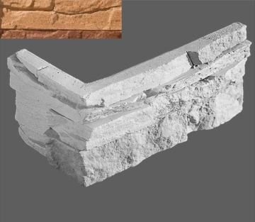 Искусственный камень Угловой элемент Луара 880/8,5x10x1,5 Leonardo Stone