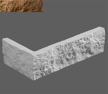 Искусственный камень Угловой элемент Неаполь 370 9,4/20x5,2x1,2 Leonardo Stone