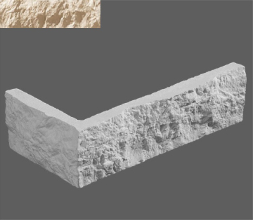 Искусственный камень Угловой элемент Неаполь 404 9,4/20x5,2x1,2 Leonardo Stone