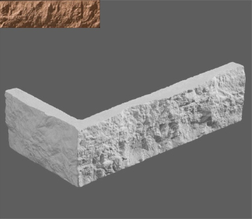 Искусственный камень Угловой элемент Неаполь 915 9,4/20x5,2x1,2 Leonardo Stone
