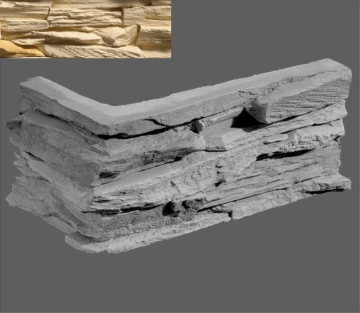 Искусственный камень Угловой элемент Перуджа 050 20/10x10x3,5 Leonardo Stone