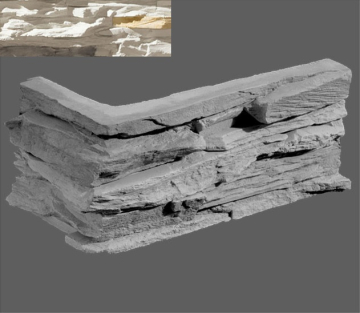 Искусственный камень Угловой элемент Перуджа 088 20/10x10x3,5 Leonardo Stone