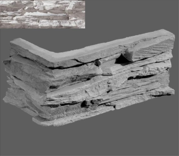 Искусственный камень Угловой элемент Перуджа 098 20/10x10x3,5 Leonardo Stone