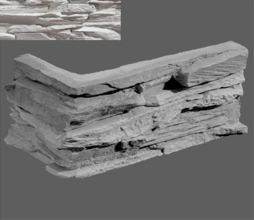 Искусственный камень Угловой элемент Перуджа 100 20/10x10x3,5 Leonardo Stone