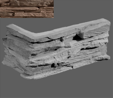 Искусственный камень Угловой элемент Перуджа 510 20/10x10x3,5 Leonardo Stone