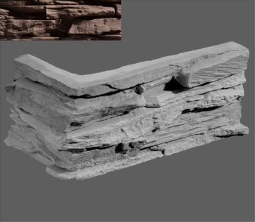 Искусственный камень Угловой элемент Перуджа 709 20/10x10x3,5 Leonardo Stone