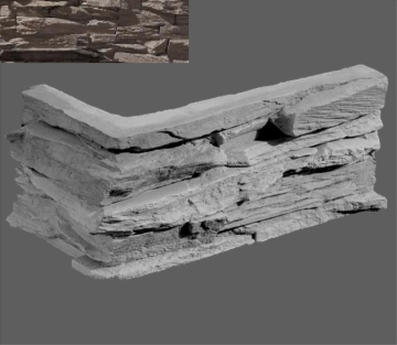 Искусственный камень Угловой элемент Перуджа 740 20/10x10x3,5 Leonardo Stone