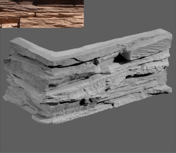 Искусственный камень Угловой элемент Перуджа 890 20/10x10x3,5 Leonardo Stone