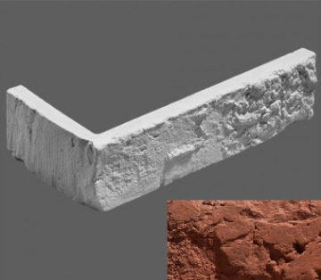 Искусственный камень Угловой элемент Прованс 408 23,5/11x6,5x1,6 Leonardo Stone