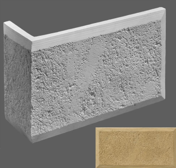 Искусственный камень Угловой элемент Рим 050 39/12x25x3 Leonardo Stone