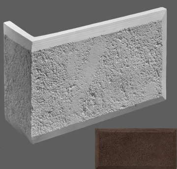 Искусственный камень Угловой элемент Рим 910 39/12x25x3 Leonardo Stone