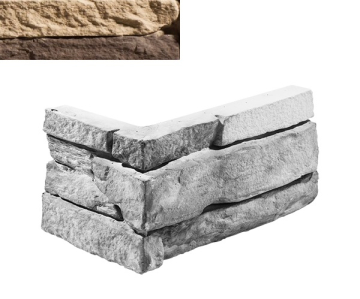 Искусственный камень Угловой элемент Шампань 874 20/10x10x3 Leonardo Stone