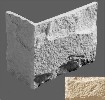 Искусственный камень Угловой элемент Турин 051 17,6/7,4(26/12,5)x14.5x3 Leonardo Stone