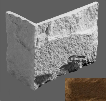 Искусственный камень Угловой элемент Турин 370 17,6/7,4(26/12,5)x14.5x3 Leonardo Stone