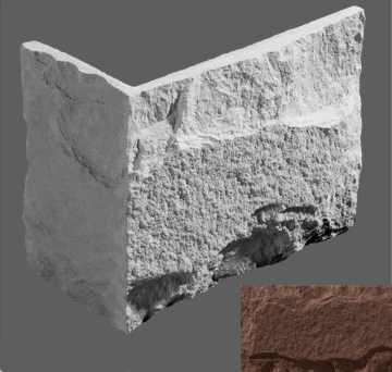 Искусственный камень Угловой элемент Турин 709 17,6/7,4(26/12,5)x14.5x3 Leonardo Stone
