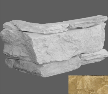 Искусственный камень Угловой элемент Венеция 050 10/33,5x19,5x2,3 Leonardo Stone