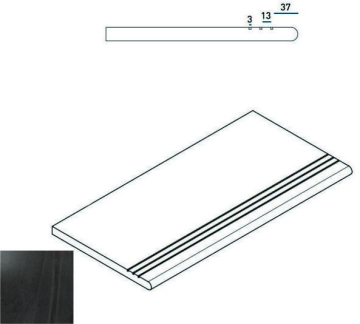 Italon 620040000028 Ступени CARBON GRADINO ROUND GRIP 30x60 Italon