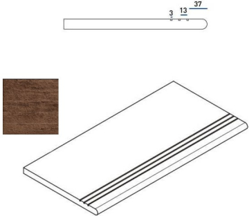 Italon 620040000036 Ступени PEPPER GRADINO ROUND GRIP SX 30x60 Italon