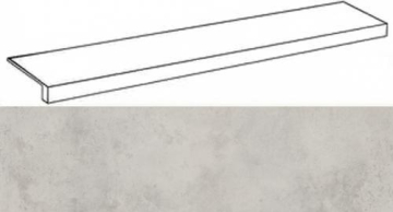 Italon 620070001268 Ступени Millenium Silver фронтальная 33x120 Italon