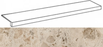 Italon 620070002344 Ступени Continuum Stone Beige Scalino Frontale 33x160 Italon