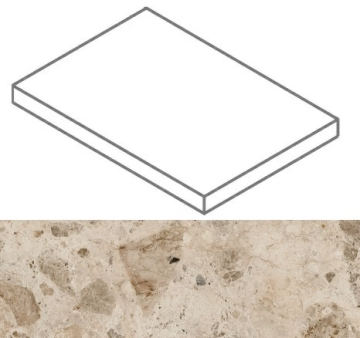 Italon 620070002353 Ступени Continuum Stone BeigeScalino Angolare DX 33x160 Italon