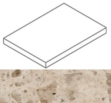 Italon 620070002362 Ступени Continuum Stone Beige Scalino Angolare SX 33x160 Italon