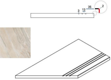 Italon 620090000209 Керамогранит WHITE BORDO GRIP SX 30x60 Italon