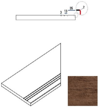 Italon 620090000242 Керамогранит PEPPER BORDO GRIP DX 30x60 Italon