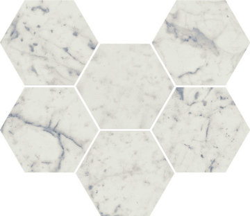 Italon 620110000065 Керамогранит Charme Extra Carrara Mosaico Hexagon 25x29 Italon
